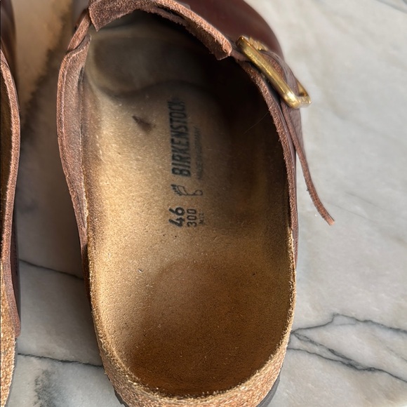 Birkenstock Brown Leather Clogs - Picture 5 of 9